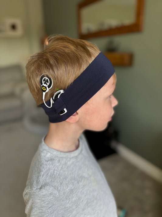 Straight Pocket Headband for Cochlear Implants - Solid Colour