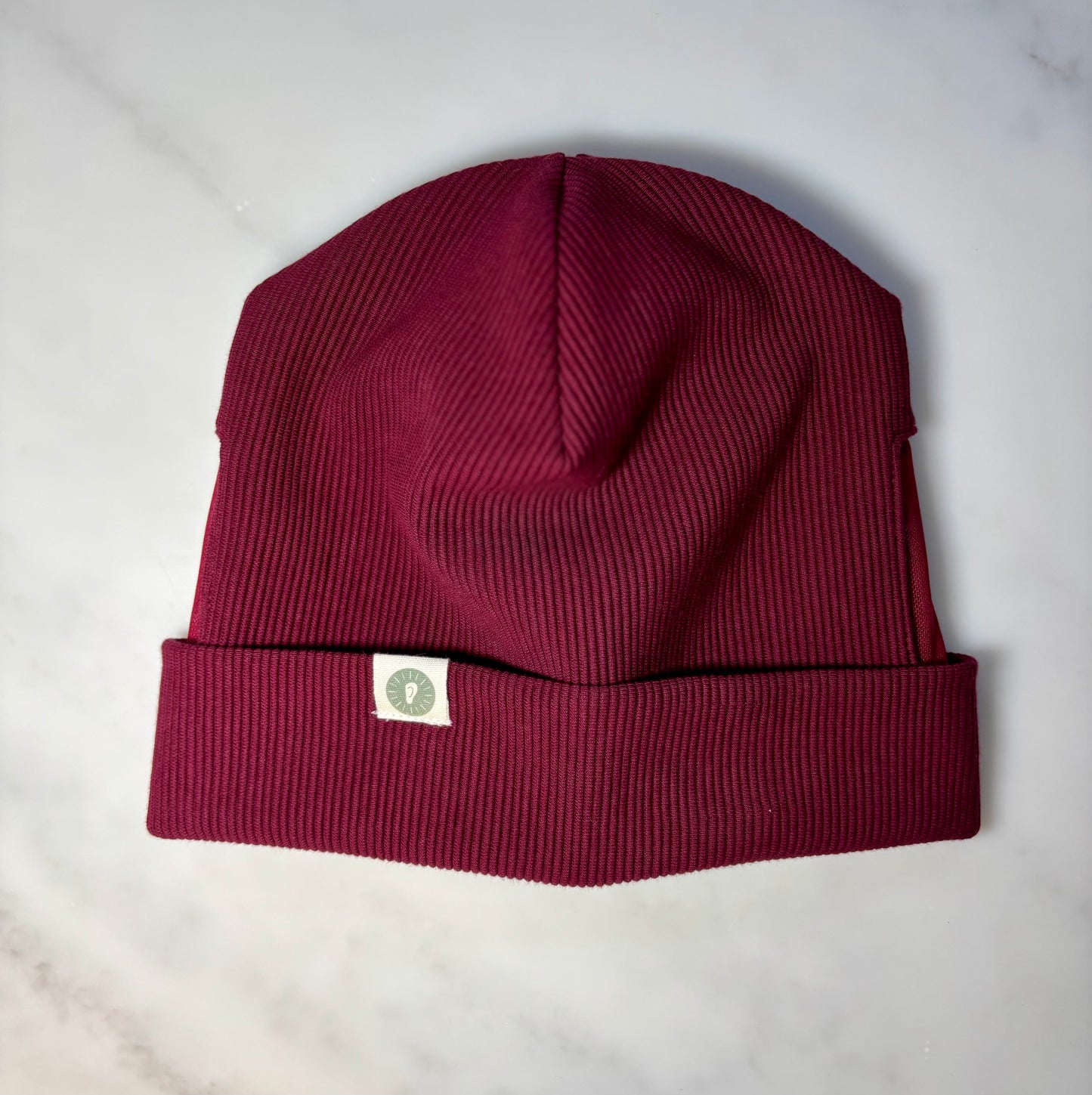 Turn Up Slouchy Ribbed Jersey Beanie