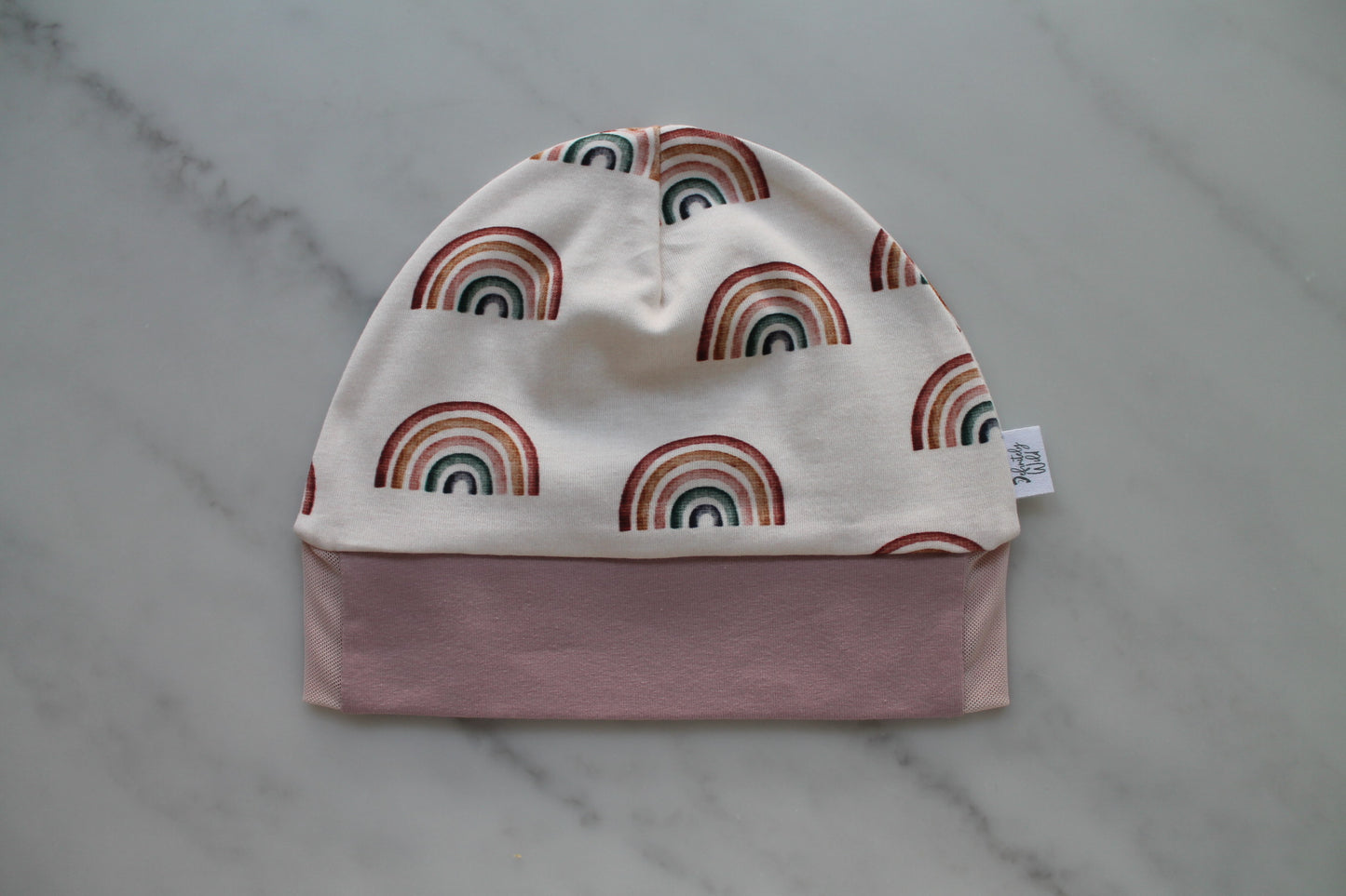 Cochlear Implant/Hearing Device Rainbows Baby Hat
