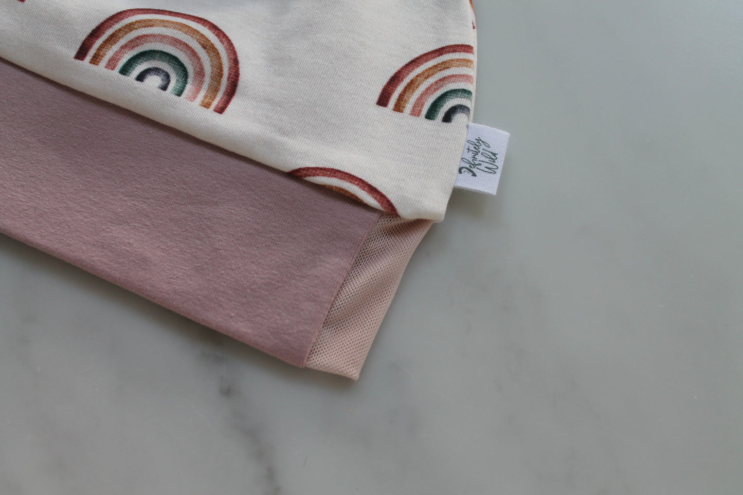Cochlear Implant/Hearing Device Rainbows Baby Hat
