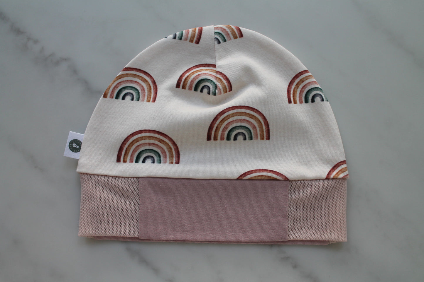 Cochlear Implant/Hearing Device Rainbows Baby Hat