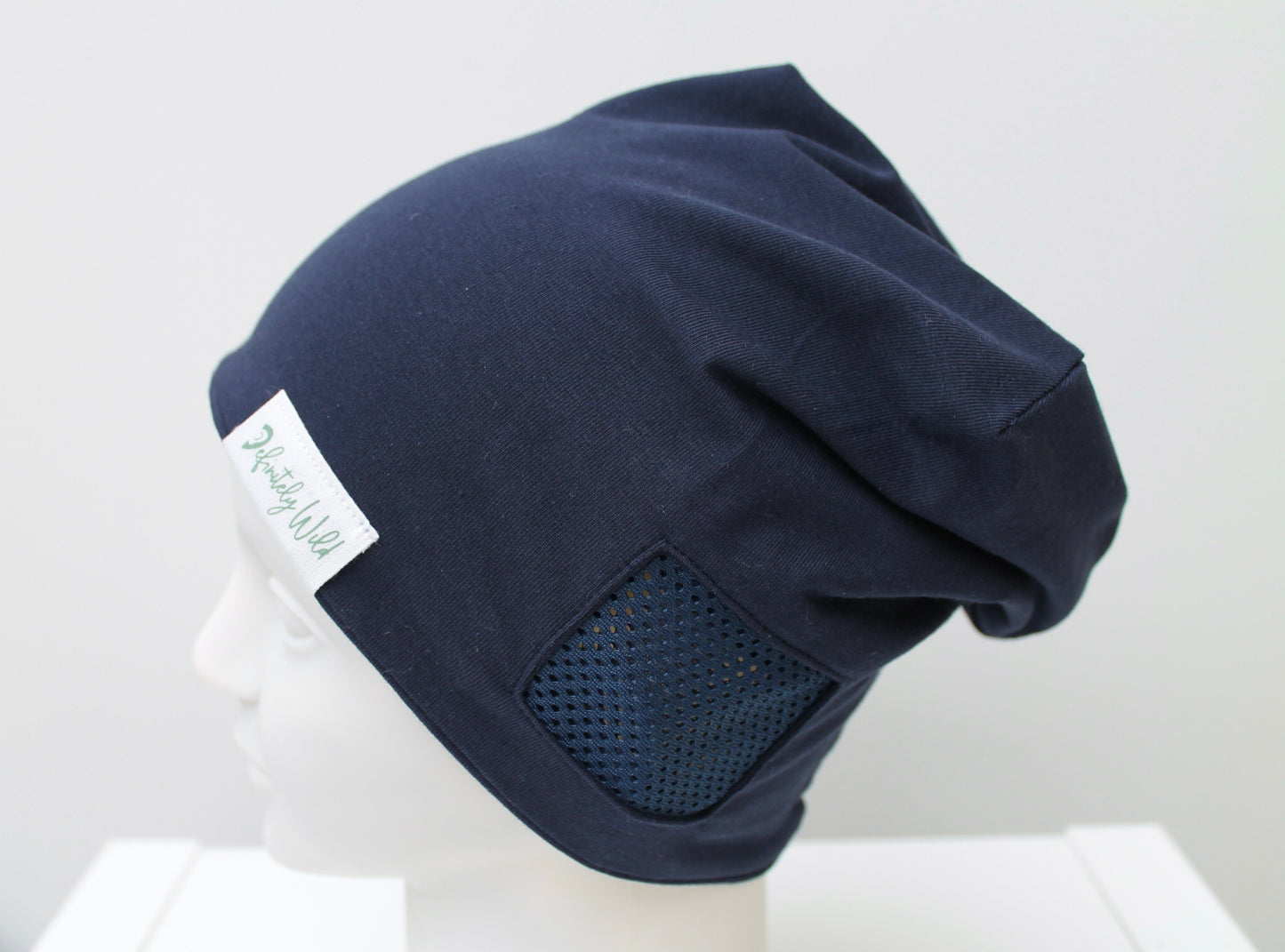 Gorro Beanie de color sólido para implante coclear/audífono