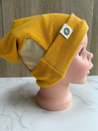 Snuggly Slouchy Beanie Hat for Cochlear Implants and Hearing Aids