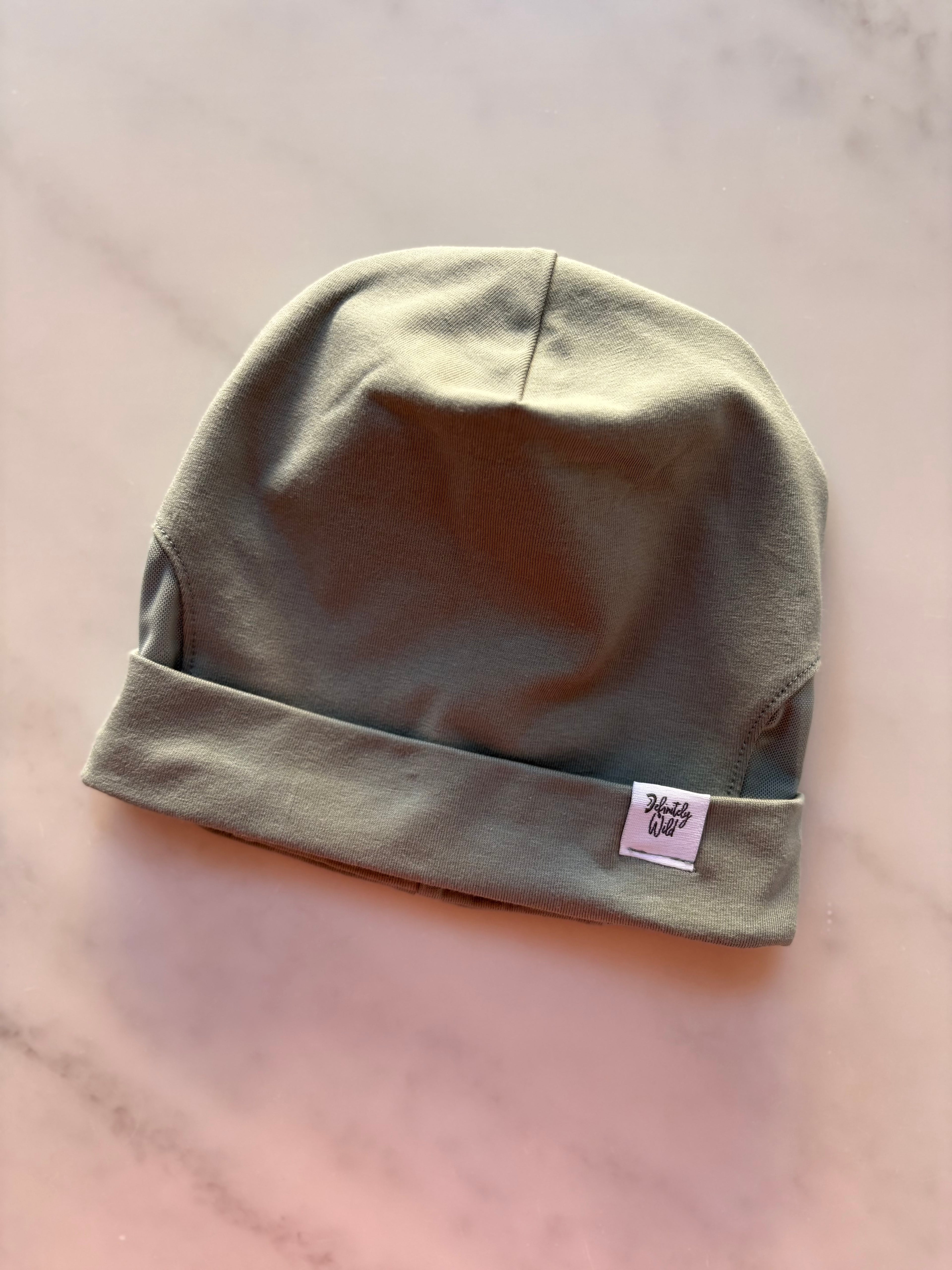 Einfarbige Beanie-Mütze für Cochlea-Implantate/Hörgeräte