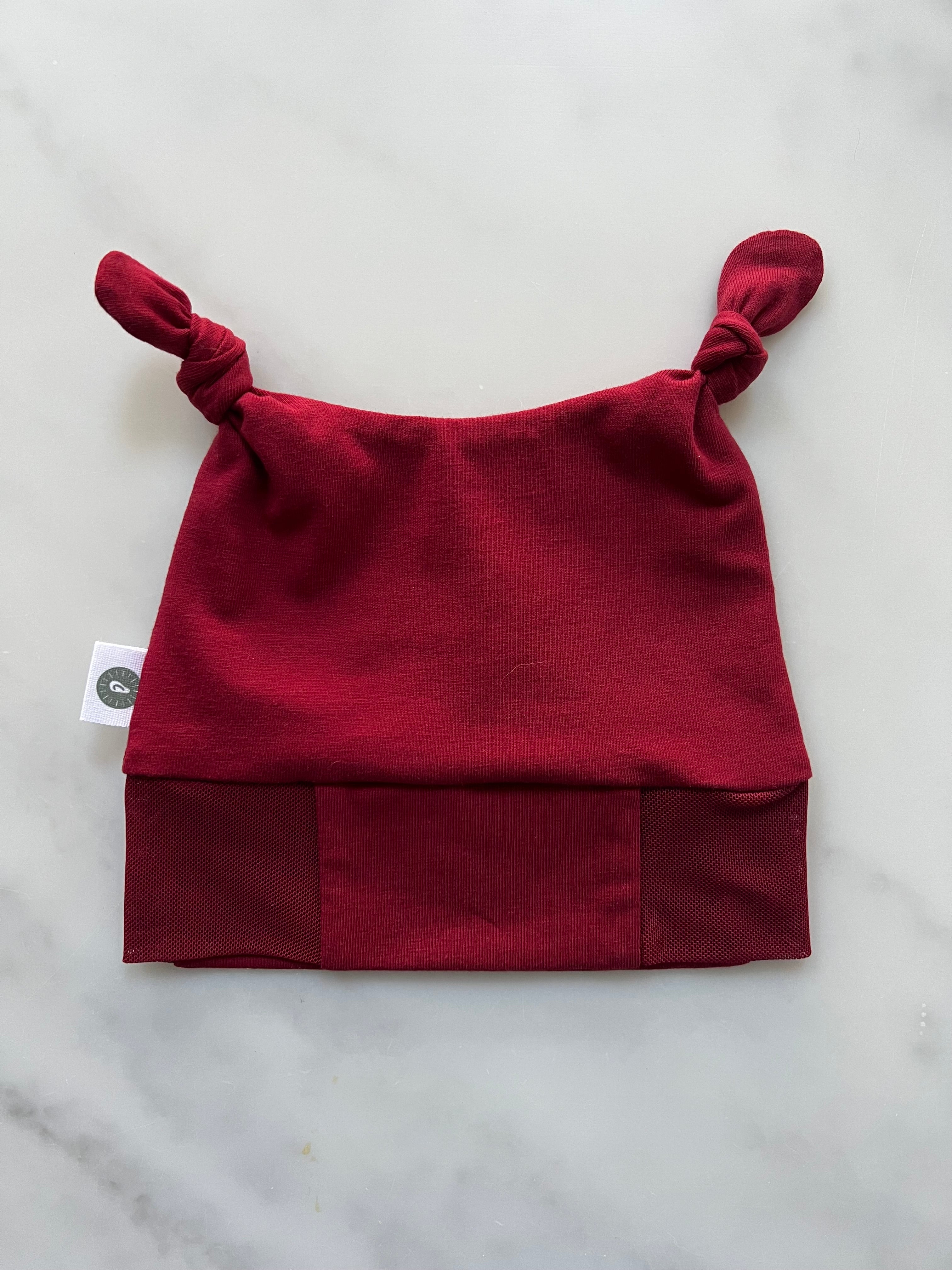 Cochlear Implant/Hearing Aid Solid Colour Knotted Hat