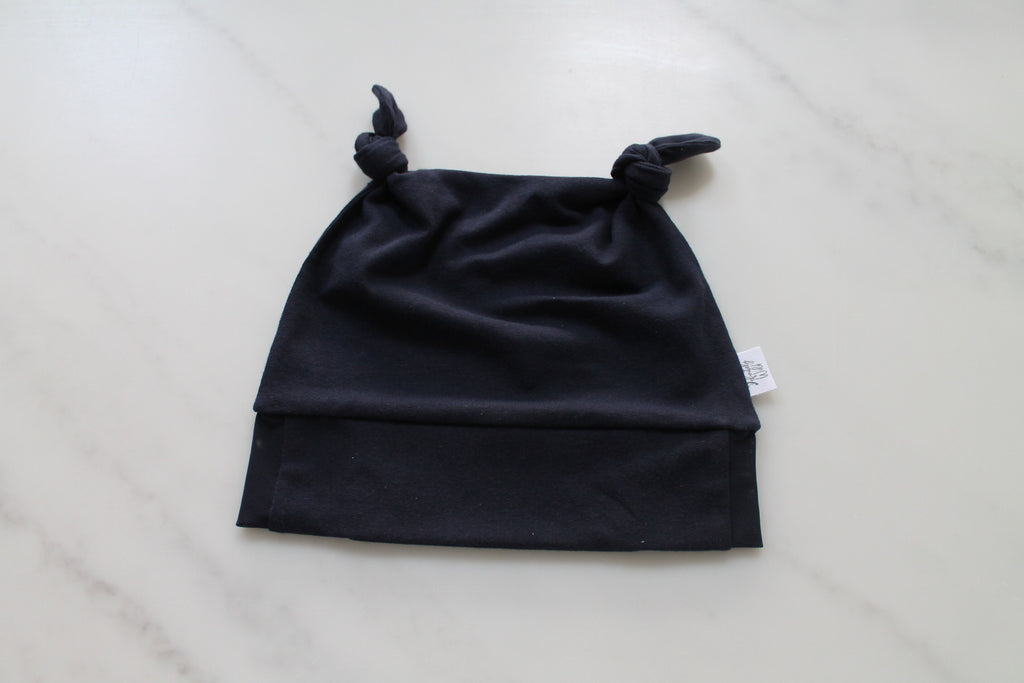 Cochlear Implant/Hearing Aid Solid Colour Knotted Hat