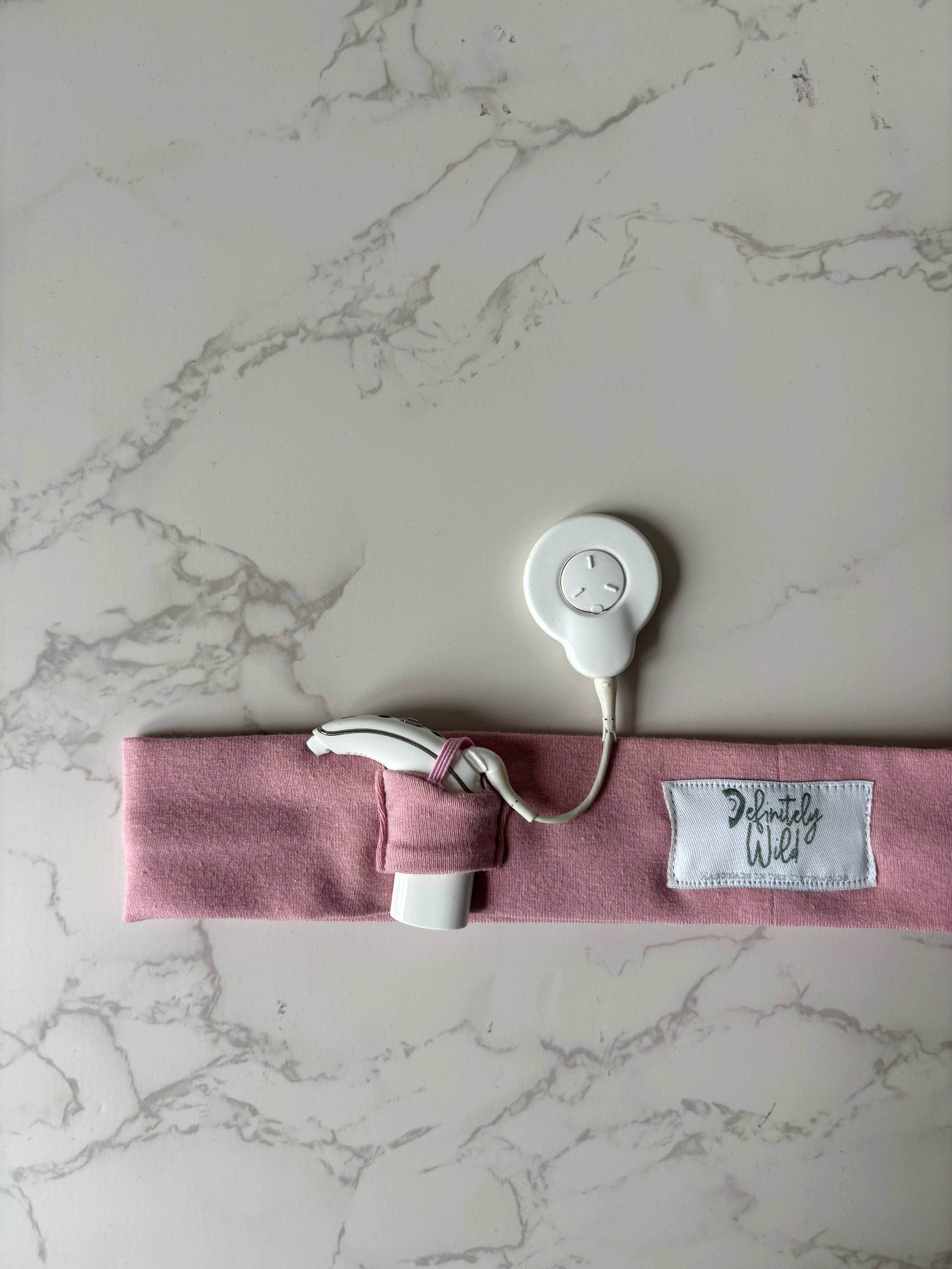 Diadema recta de color sólido para implante coclear/audífono