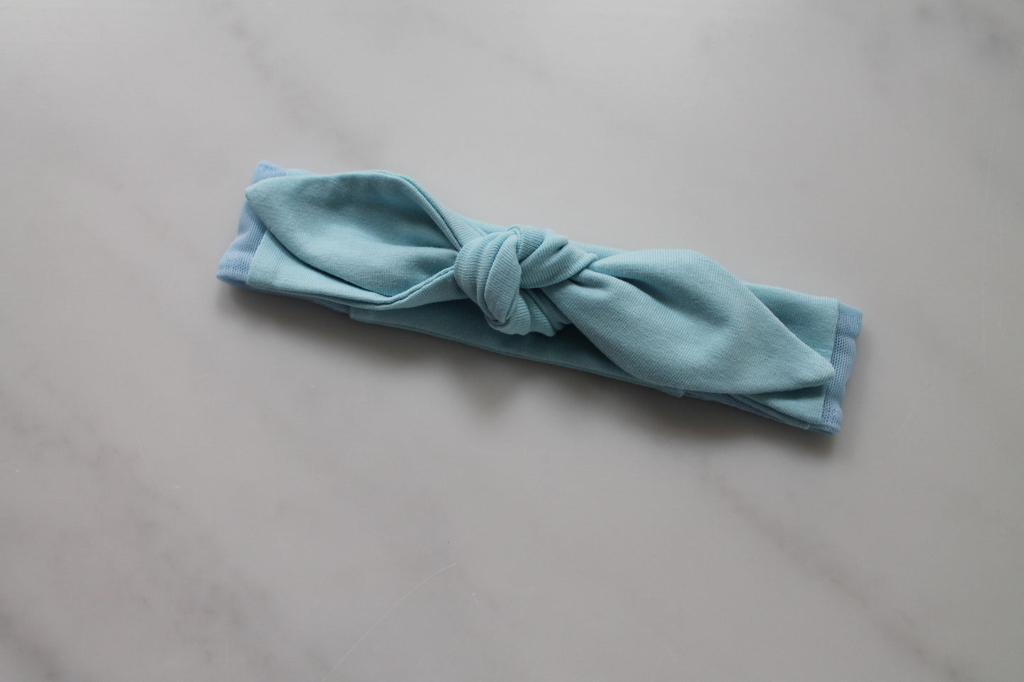 Solid Colour Bow Headband with mesh panel