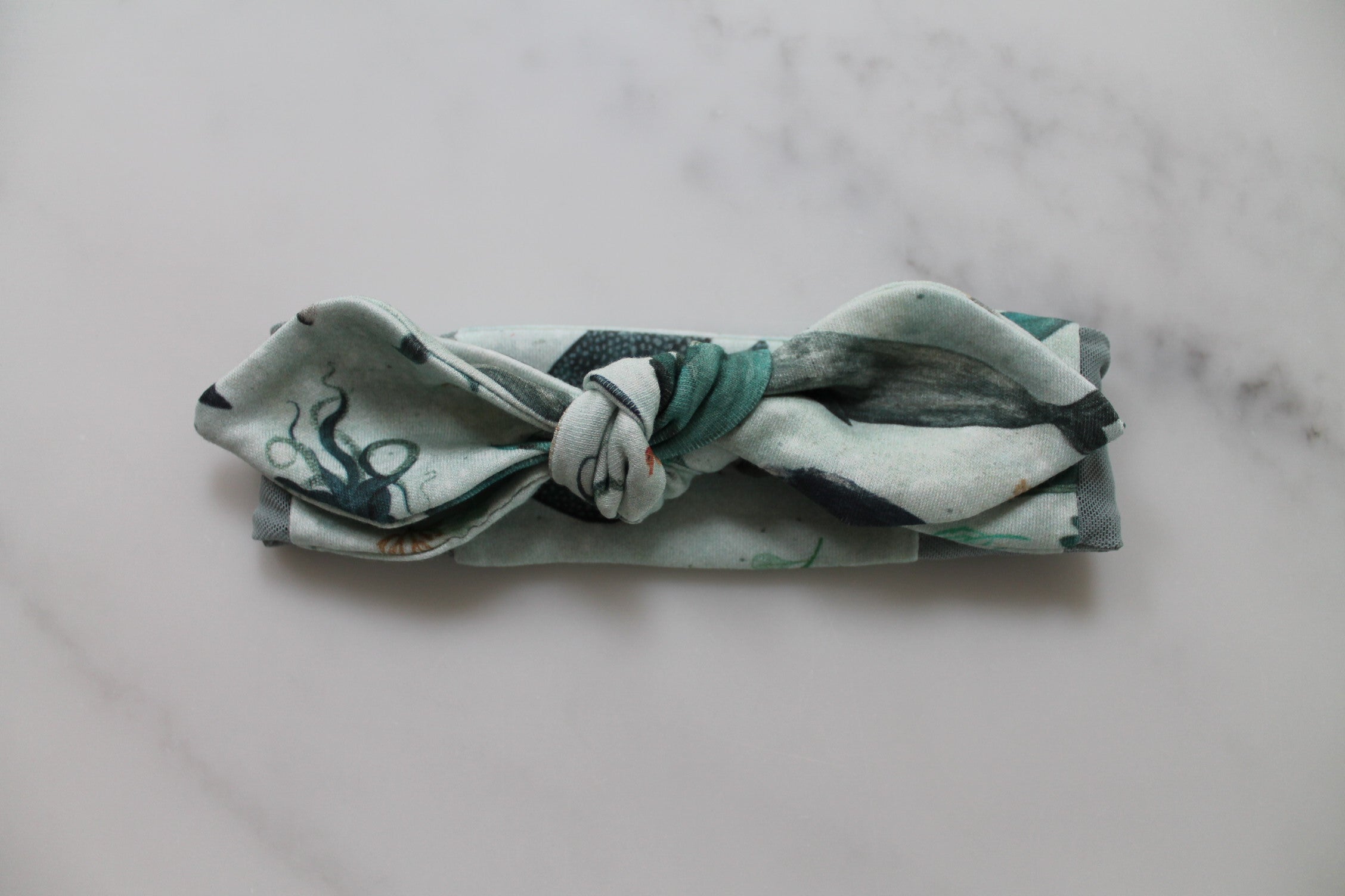 Bow Mesh Headband for Cochlear Implants and Hearing Aids - Print