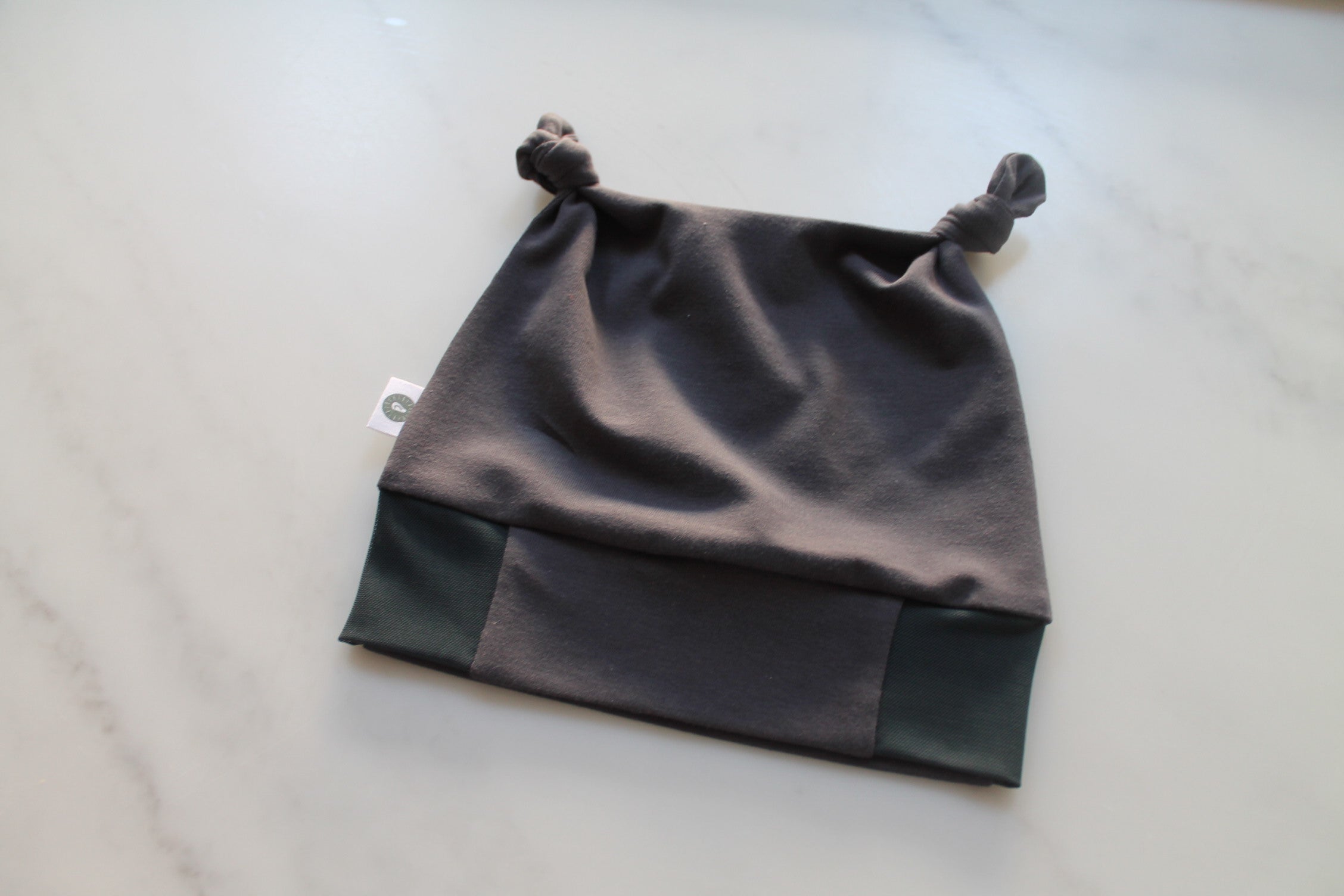 Cochlear Implant/Hearing Aid Solid Colour Knotted Hat