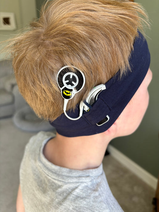 Mountains Await Straight Pocket Headband for Cochlear Implants