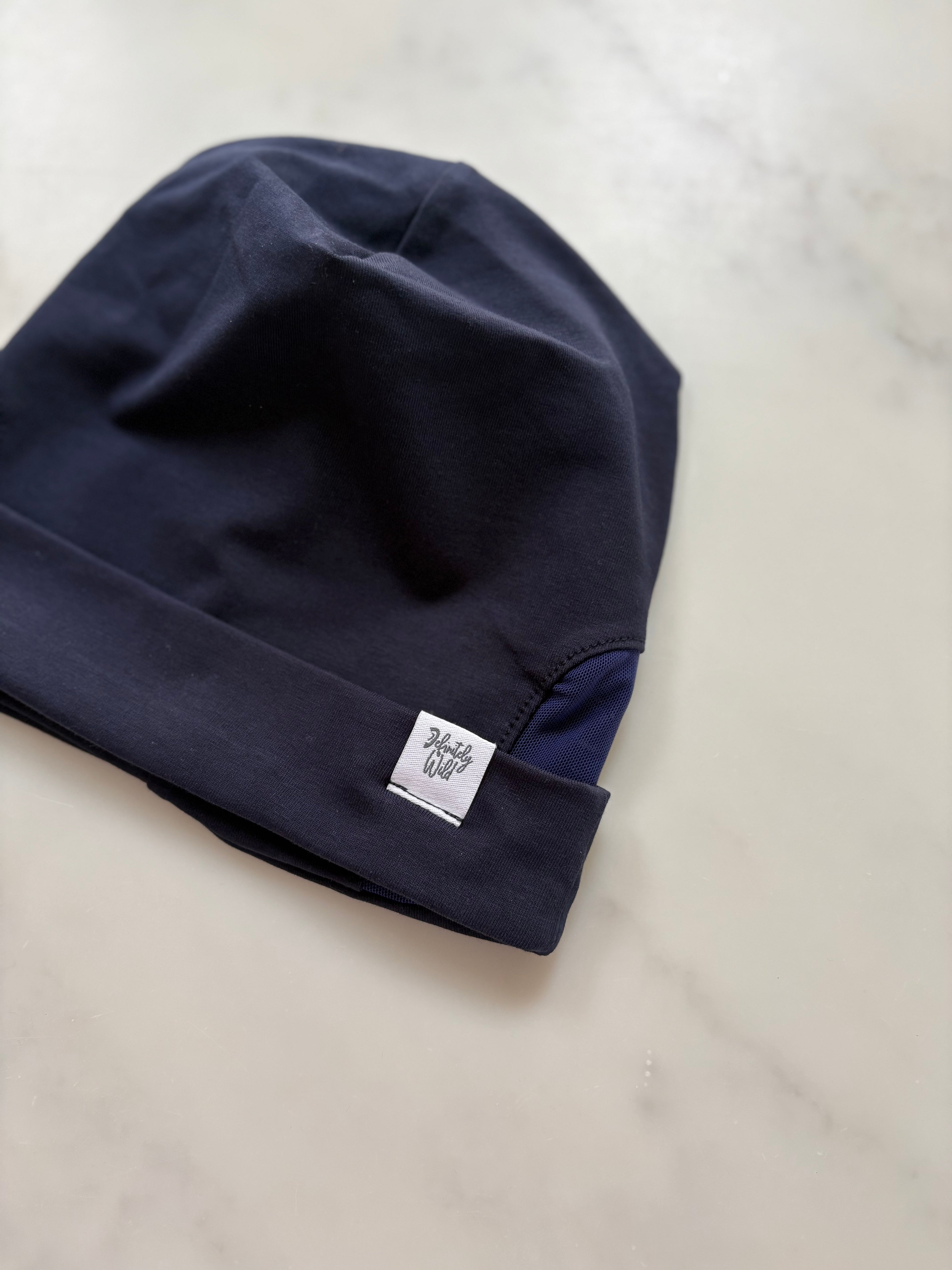 Einfarbige Beanie-Mütze für Cochlea-Implantate/Hörgeräte