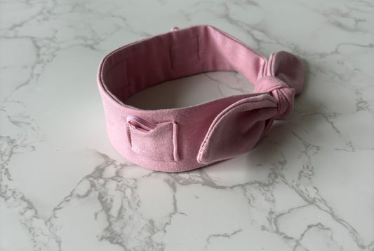 Solid Colour Bow Pocket Headband for Cochlear Implants