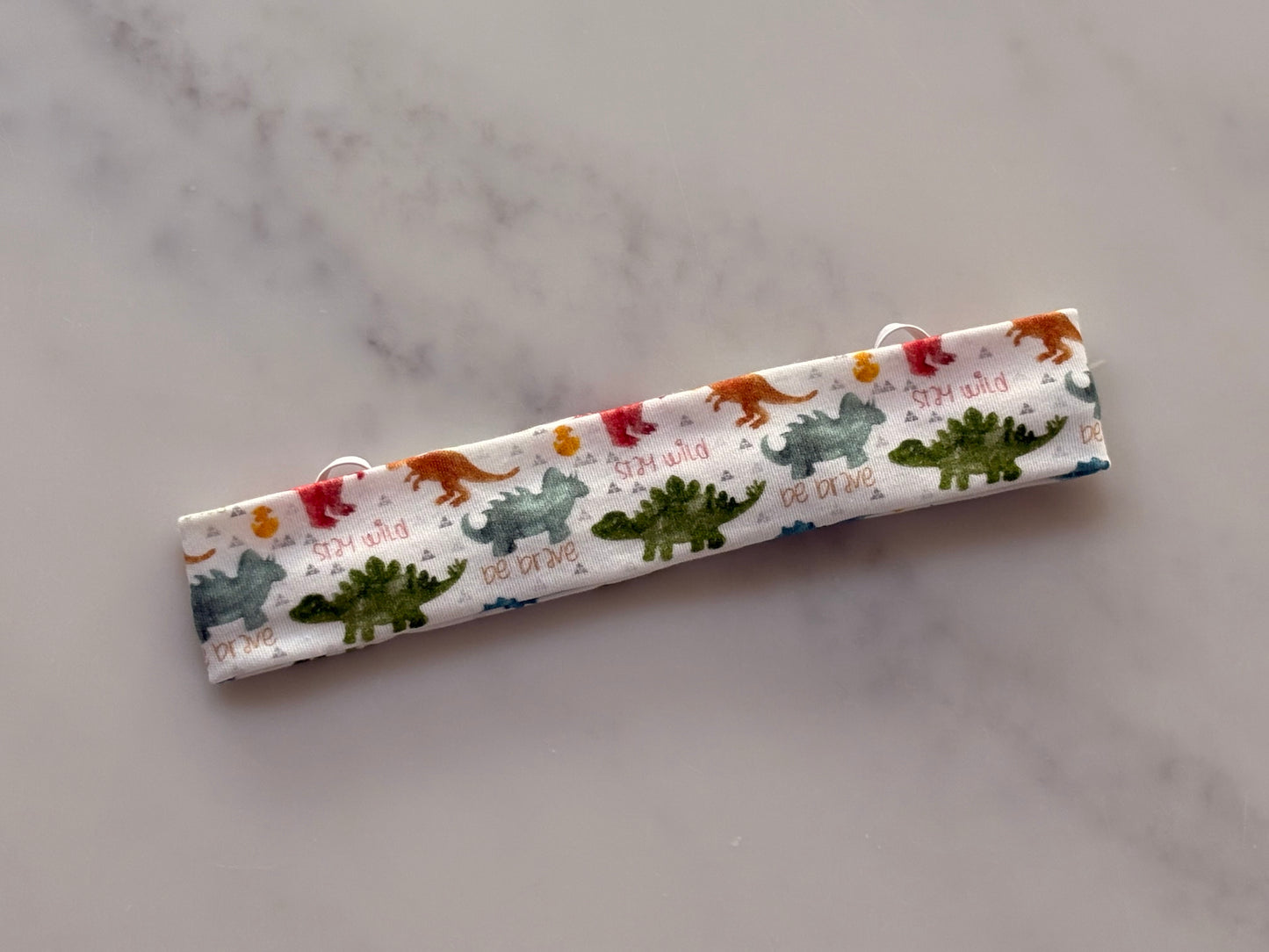 Straight Mesh Headband for Cochlear Implant and Hearing Aids - Print