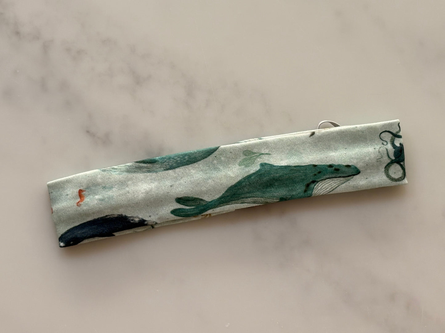 Straight Mesh Headband for Cochlear Implant and Hearing Aids - Print