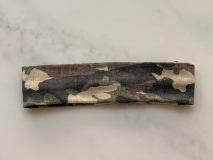 Straight Mesh Headband for Cochlear Implant and Hearing Aids - Print