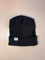 Ribbed Jersey Beanie - Turn Up Style