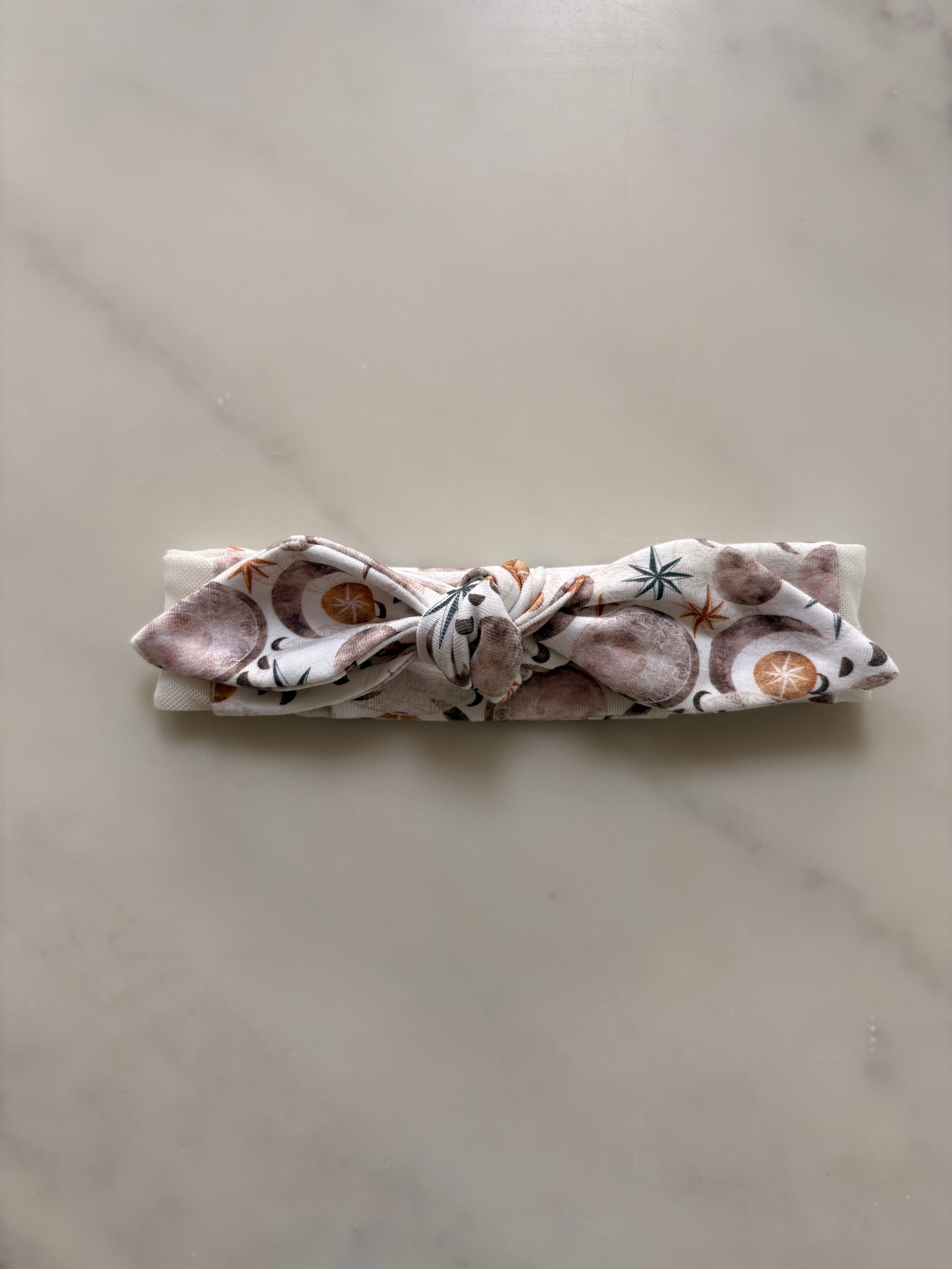 Bow Mesh Headband for Cochlear Implants and Hearing Aids - Print