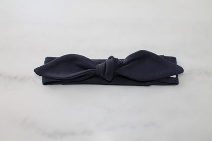 Cochlear Implant/Hearing Aid Solid Colour Bow Headband