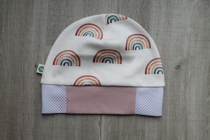 Cochlear Implant/Hearing Device Rainbows Baby Hat