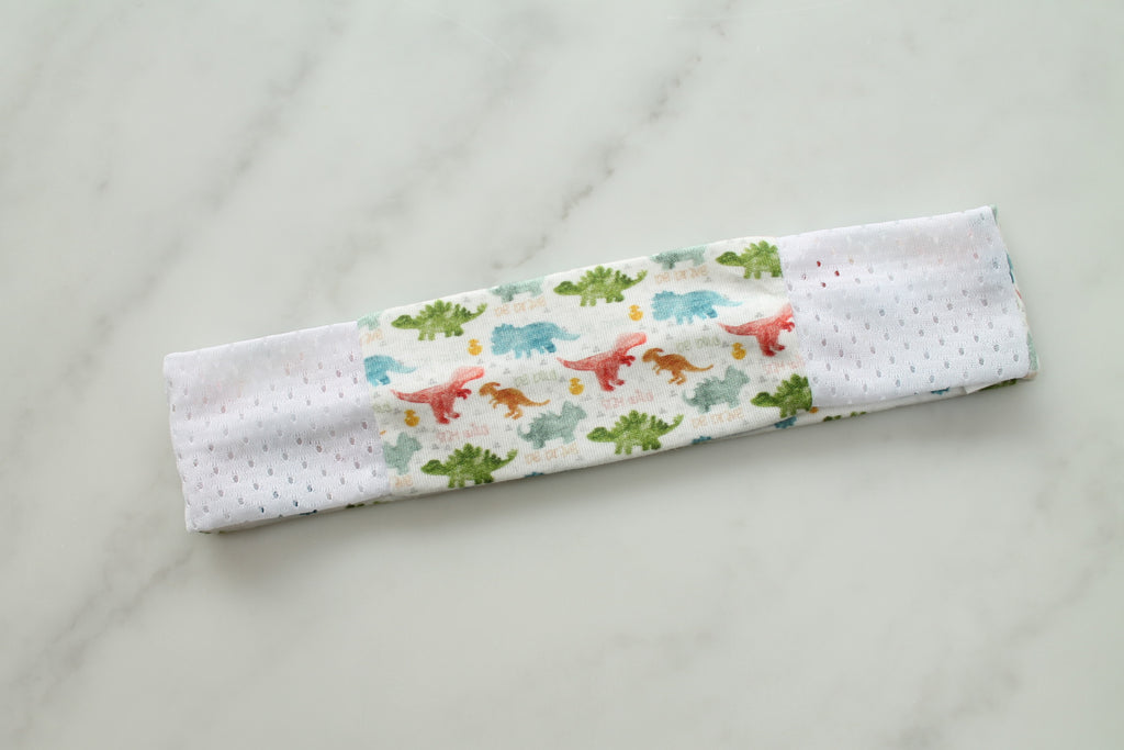Straight Mesh Headband for Cochlear Implant and Hearing Aids - Print