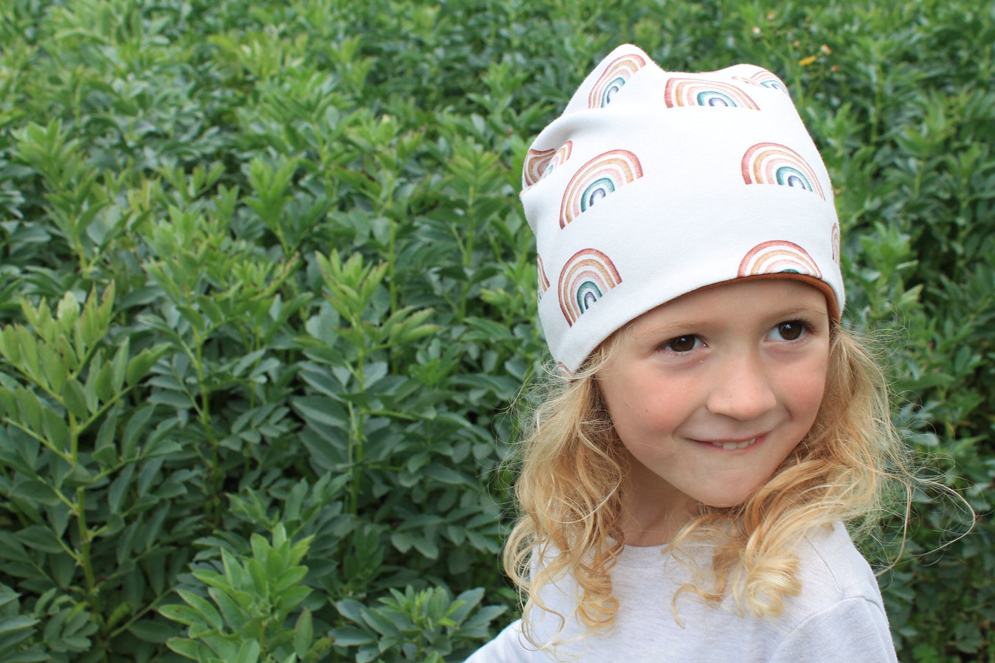 Cochlear Implant/Hearing Device Rainbows Beanie Hat