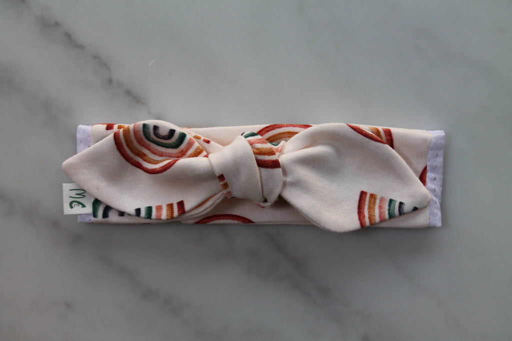 Bow Mesh Headband for Cochlear Implants and Hearing Aids - Print