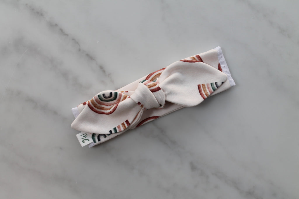 Bow Mesh Headband for Cochlear Implants and Hearing Aids - Print