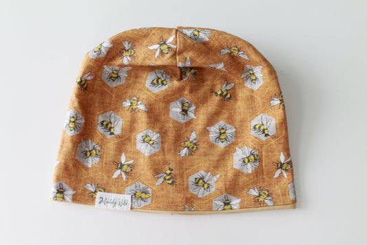 Cochlear Implant/Hearing Aid Ditsy Bee Beanie Hat