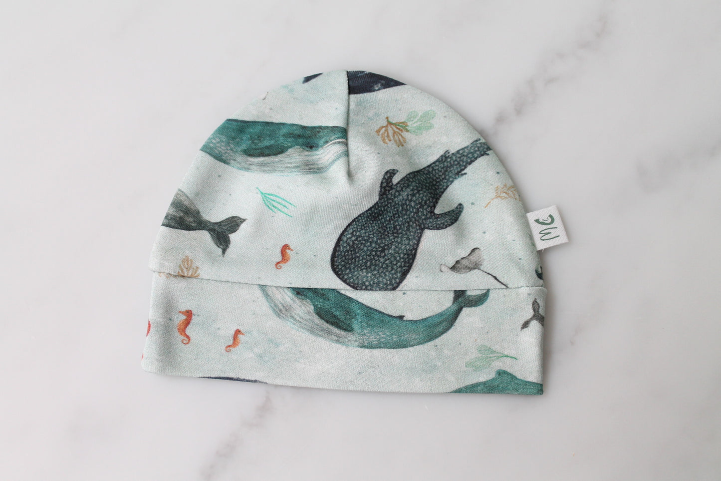 Cochlear Implant/Hearing Aid Whale Adventure Baby Hat