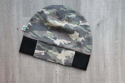 Cochlear Implant/Hearing Aid Camo Baby Hat