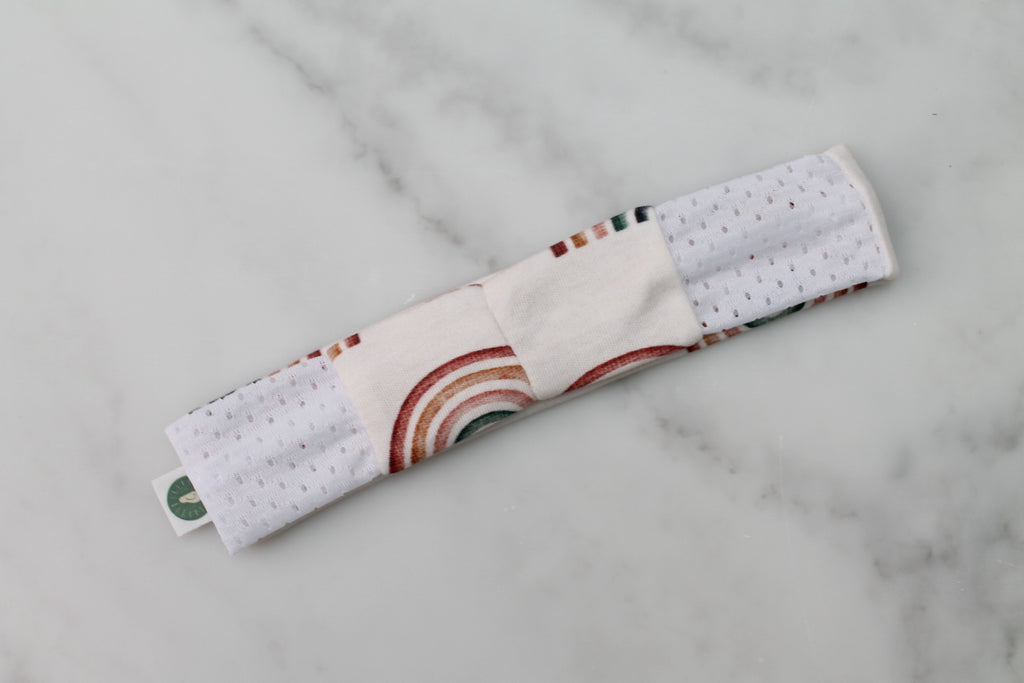 Straight Mesh Headband for Cochlear Implant and Hearing Aids - Print