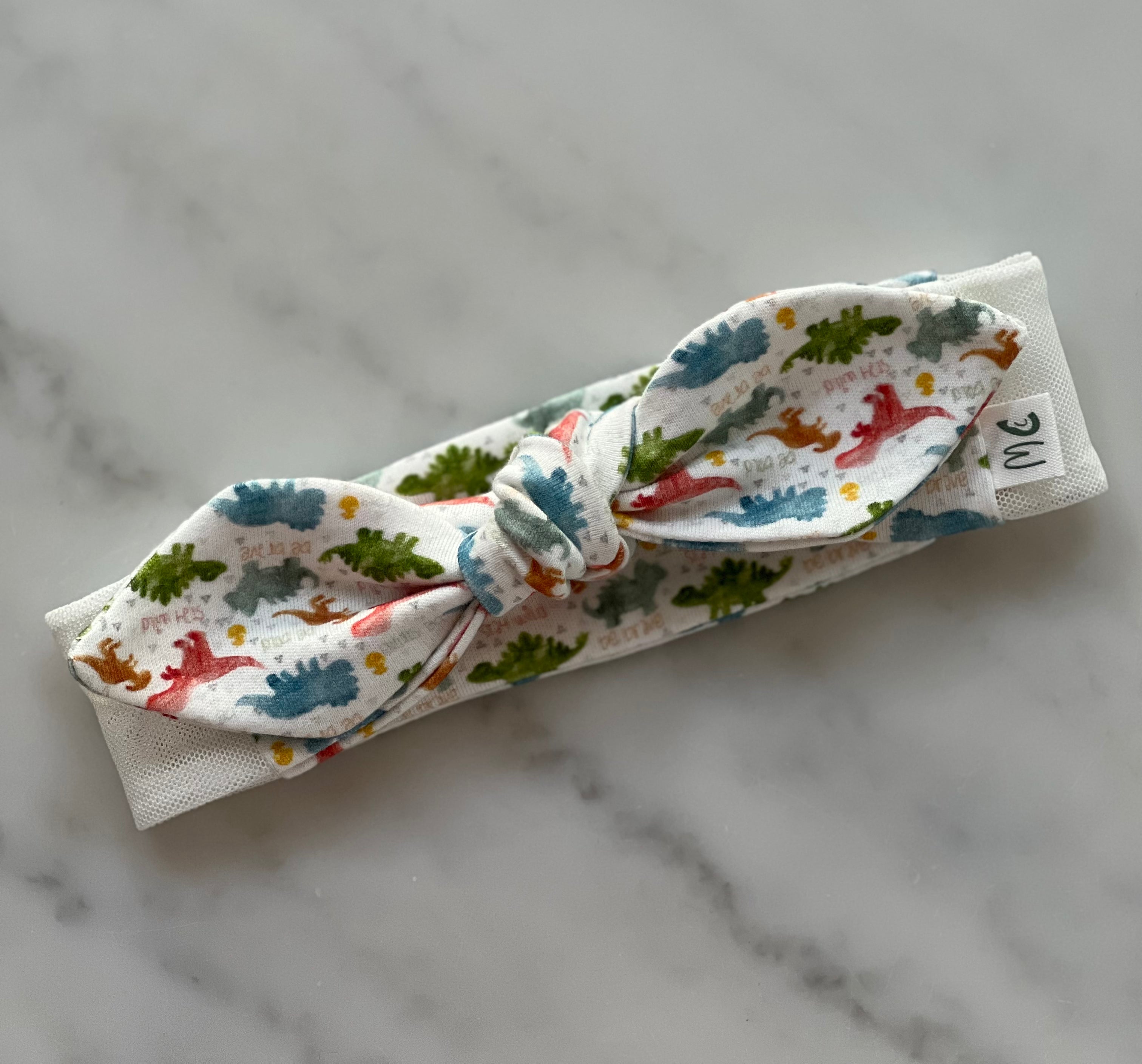 Bow Mesh Headband for Cochlear Implants and Hearing Aids - Print